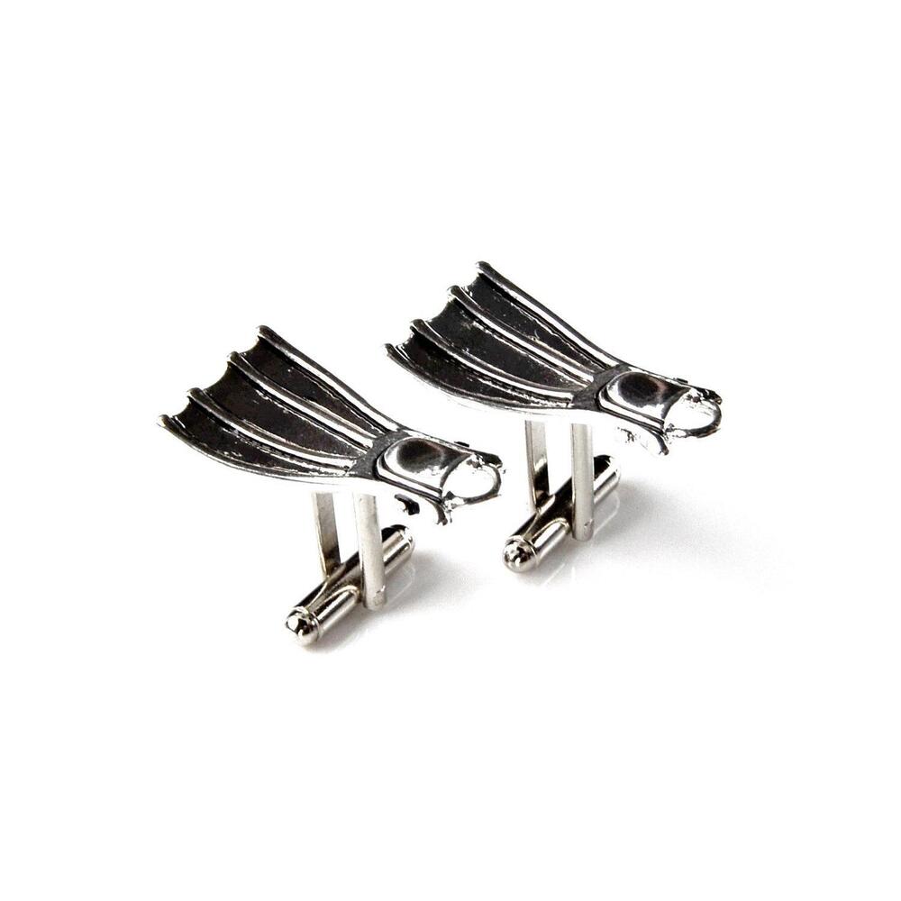 Scuba Diving Fin Cufflinks View 2